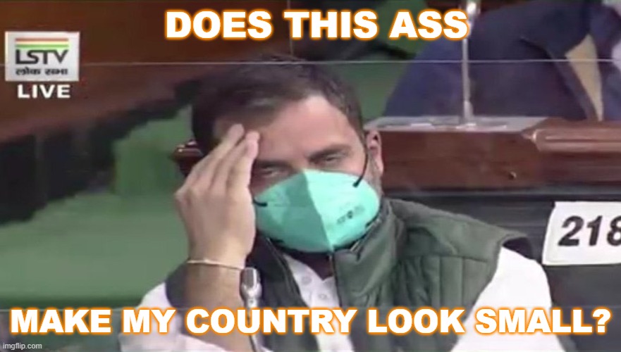 Does This Ass Make My Country Look Small? | DOES THIS ASS; MAKE MY COUNTRY LOOK SMALL? | image tagged in rahul gandhi | made w/ Imgflip meme maker