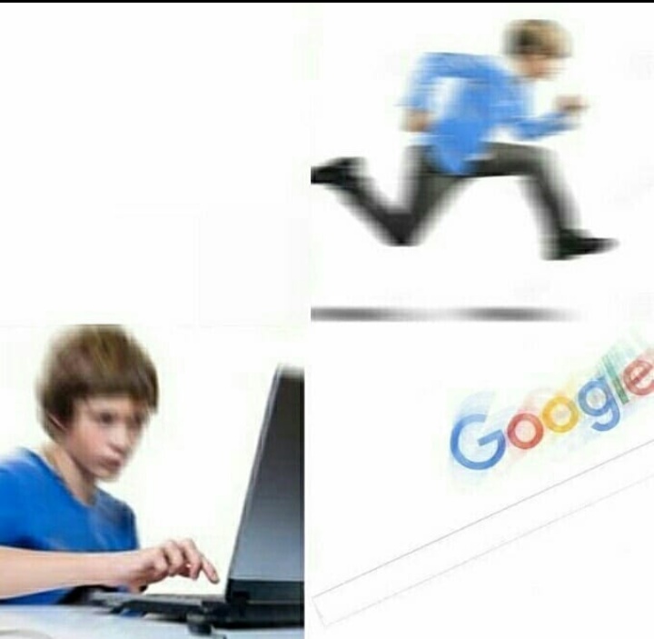 Run to google Blank Meme Template