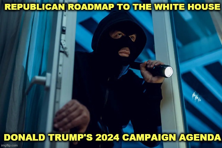 If at first you don't succeed, steal, steal again. | REPUBLICAN ROADMAP TO THE WHITE HOUSE; DONALD TRUMP'S 2024 CAMPAIGN AGENDA | image tagged in trump,stop,steal,presidential race | made w/ Imgflip meme maker