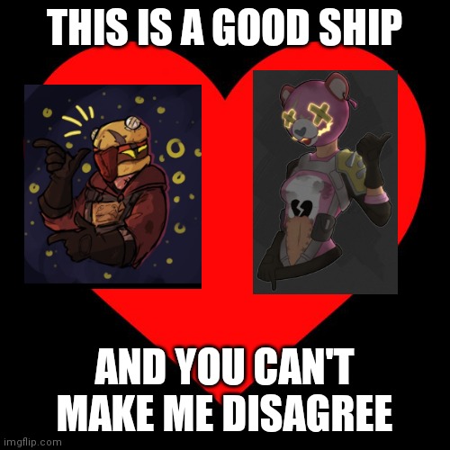 Heart | THIS IS A GOOD SHIP; AND YOU CAN'T MAKE ME DISAGREE | image tagged in heart | made w/ Imgflip meme maker