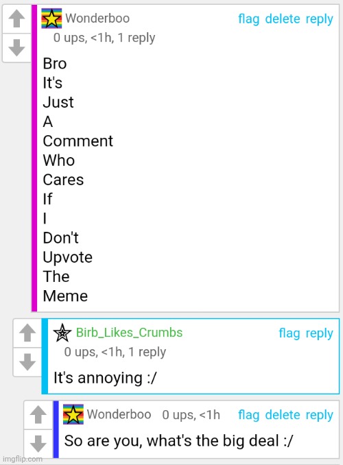 All I did was comment on a meme lmfao? | made w/ Imgflip meme maker