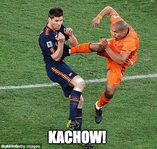 soccer | KACHOW! | image tagged in soccer | made w/ Imgflip meme maker