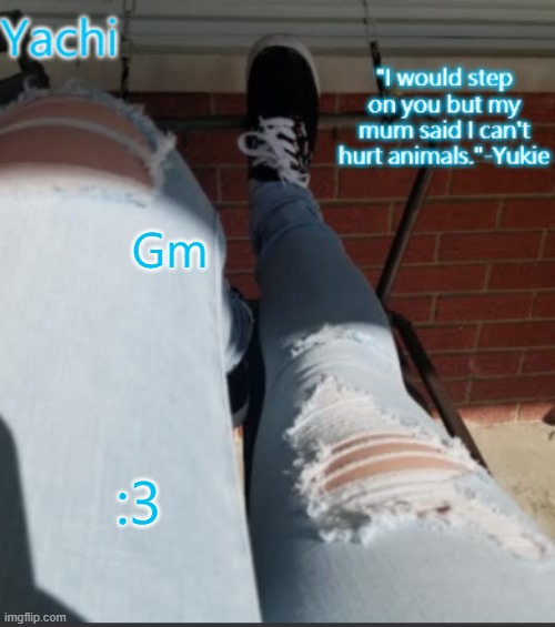 Yachi's shoe temp | Gm; :3 | image tagged in yachi's shoe temp | made w/ Imgflip meme maker