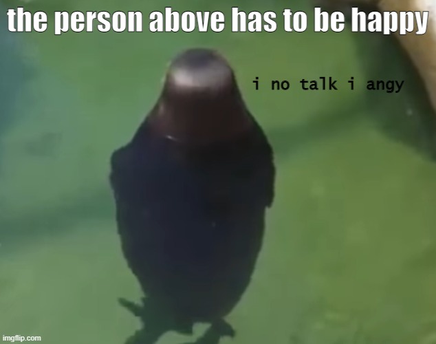 no talkie | the person above has to be happy | image tagged in no talkie | made w/ Imgflip meme maker