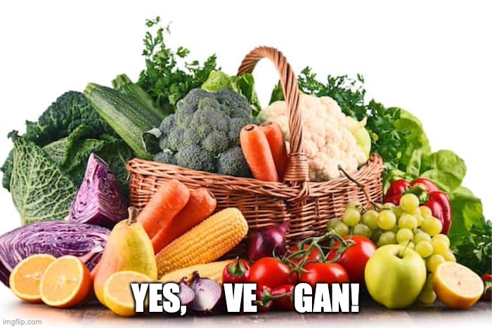 Yes, ve gan! | YES,      VE      GAN! | image tagged in vegan logic | made w/ Imgflip meme maker