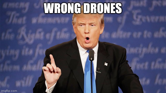 Donald Trump Wrong | WRONG DRONES | image tagged in donald trump wrong | made w/ Imgflip meme maker