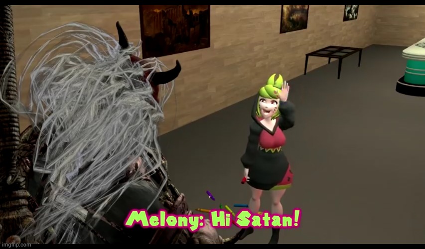 Hi satan melony Blank Meme Template