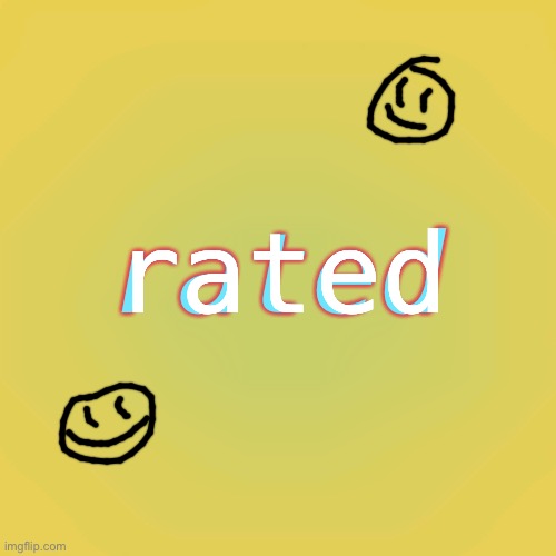 rated | rated; rated | image tagged in yellow background,bill wurtz,pop music | made w/ Imgflip meme maker