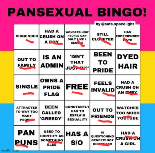 I have been waiting centuries for this | image tagged in pansexual bingo | made w/ Imgflip meme maker