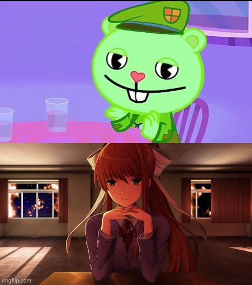 jUsT fLiPpY | image tagged in just monika | made w/ Imgflip meme maker
