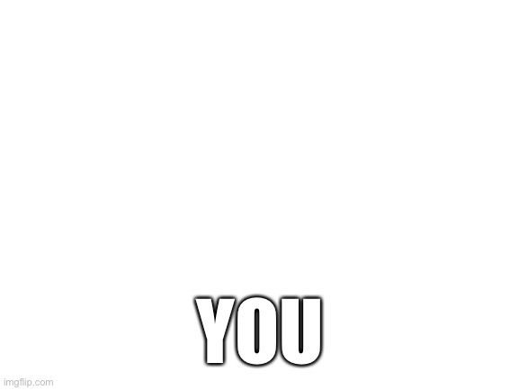 Blank White Template | YOU | image tagged in blank white template | made w/ Imgflip meme maker