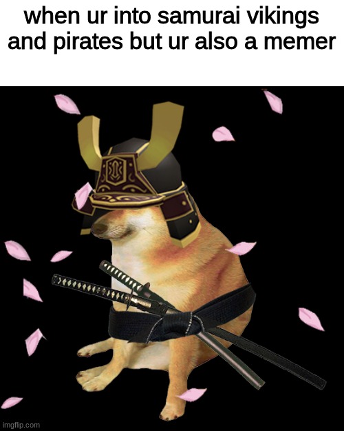 when ur into samurai vikings and pirates but ur also a memer | made w/ Imgflip meme maker