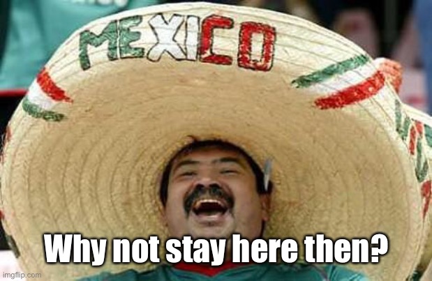 Mexico | Why not stay here then? | image tagged in mexico | made w/ Imgflip meme maker