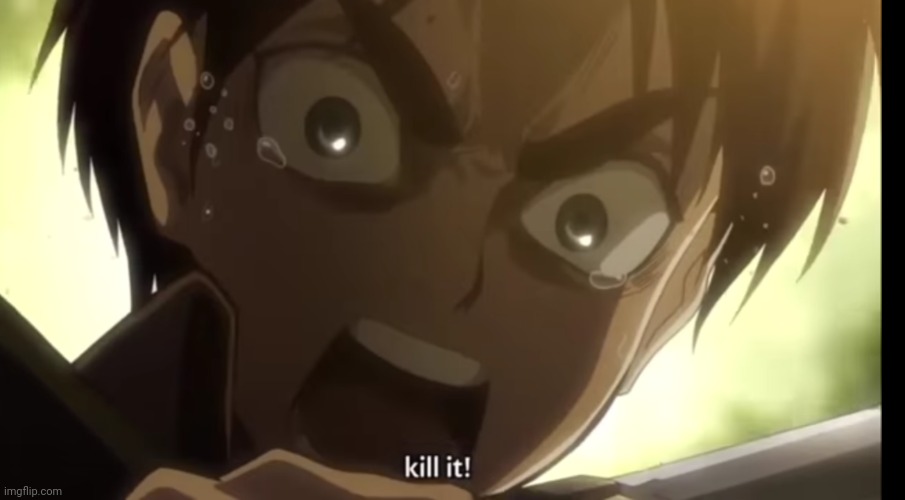 Eren screaming is now my new alarm clock | image tagged in kill it | made w/ Imgflip meme maker