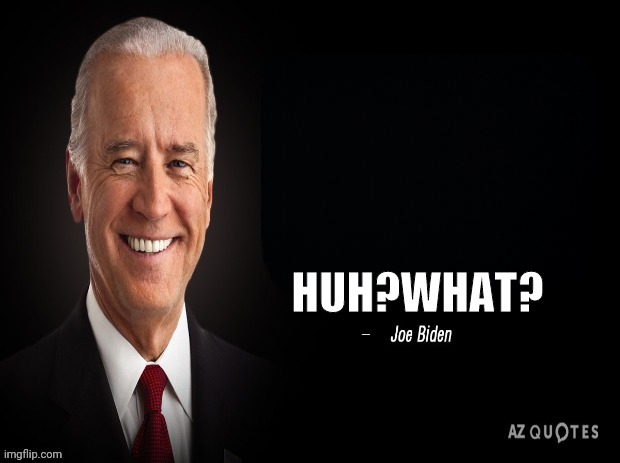 joe biden quote | HUH?WHAT? | image tagged in joe biden quote | made w/ Imgflip meme maker