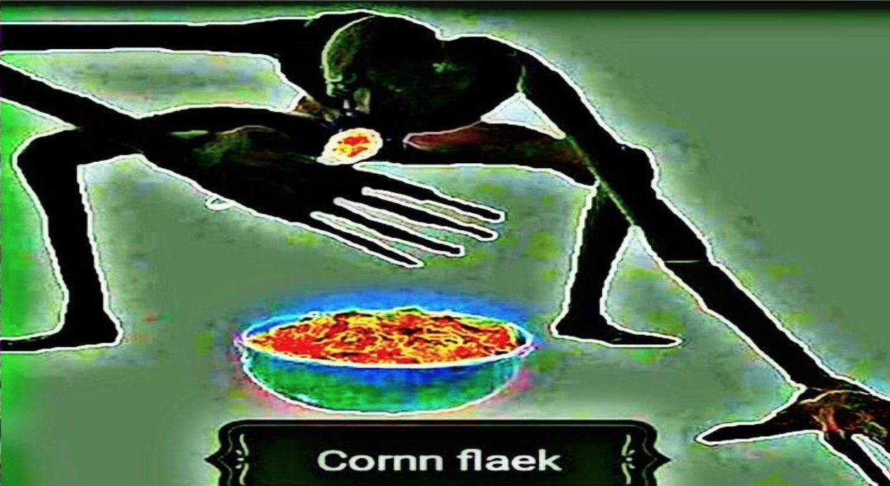 Cornn flaek Blank Meme Template