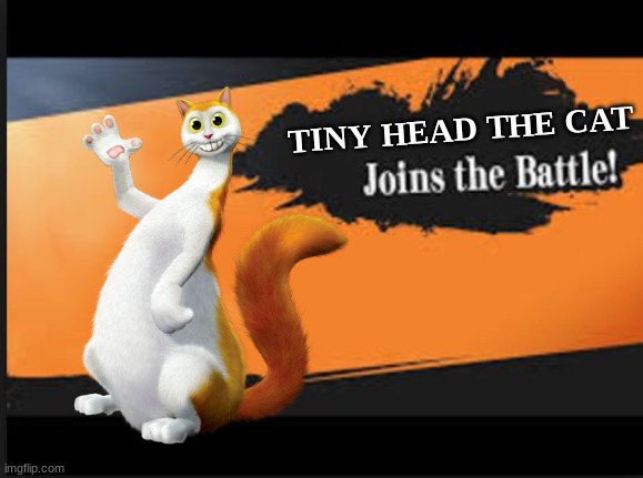 Tiny head joins the battle | TINY HEAD THE CAT | image tagged in joins the battle,meme,cat,super smash bros | made w/ Imgflip meme maker