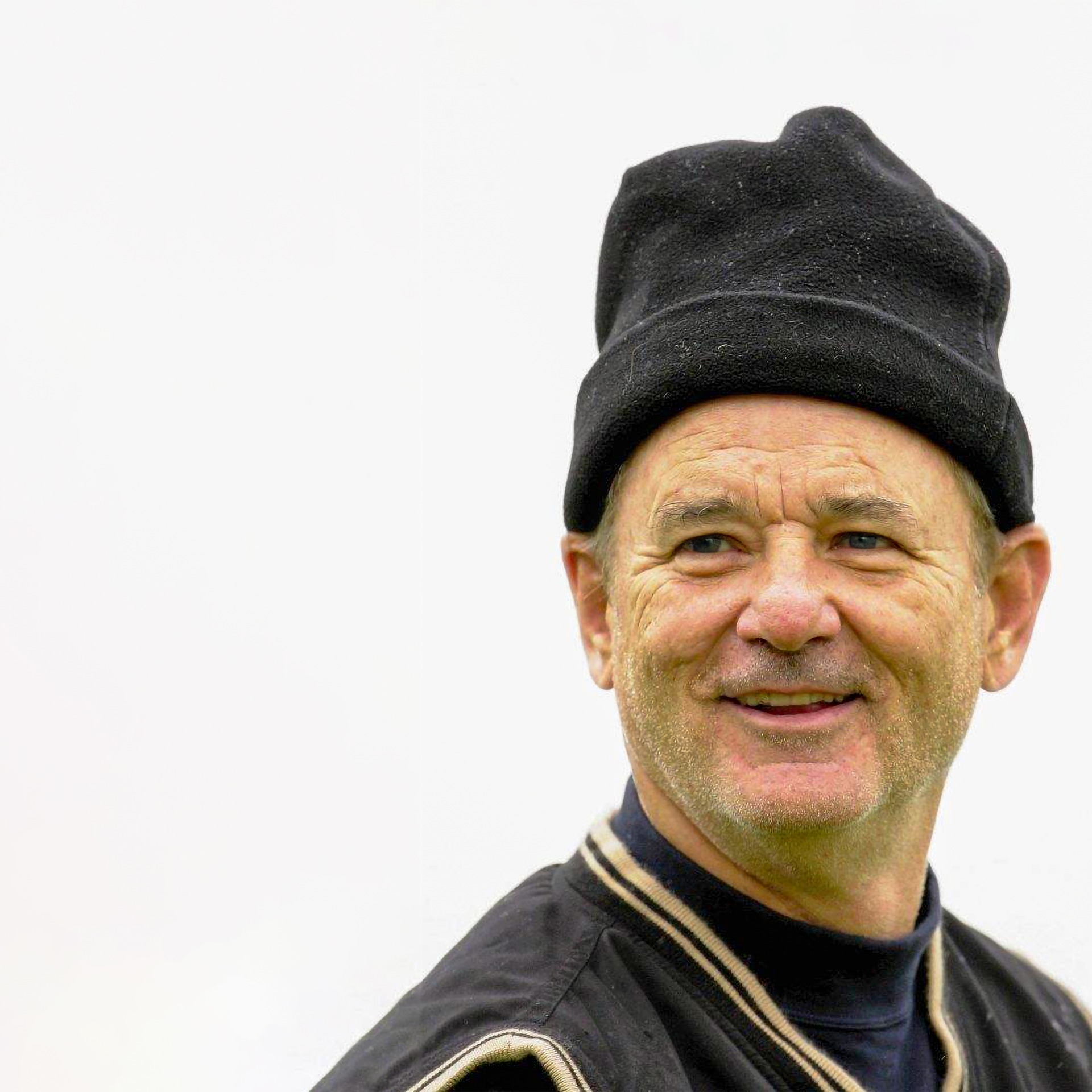 High Quality Bill Murray with Beanie Hat Blank Meme Template