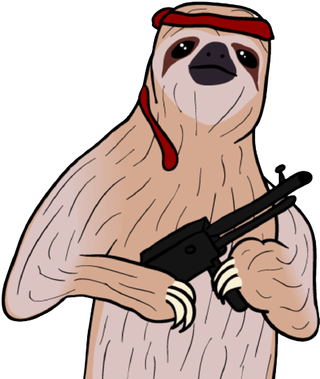 High Quality Sloth thug Blank Meme Template