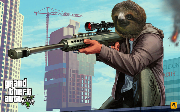 Sloth sniper Blank Meme Template