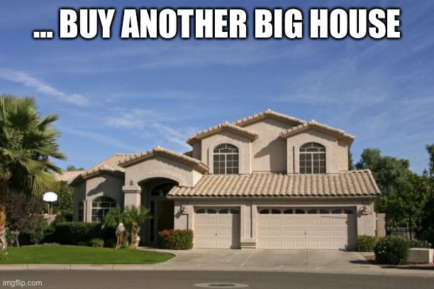 Realtor | … BUY ANOTHER BIG HOUSE | image tagged in realtor | made w/ Imgflip meme maker