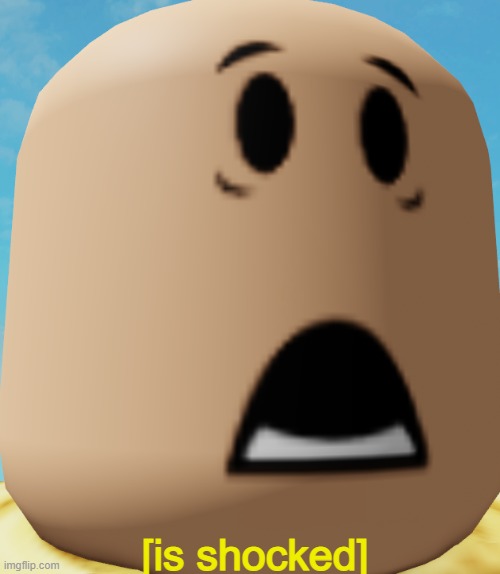 Surprised Face - Roblox  Surprise face, Surprised face meme