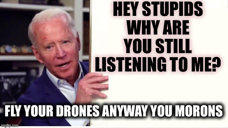 What Are They Going To Do? Shoot Them Down? Just Put The Taliban Flag on Them | HEY STUPIDS WHY ARE YOU STILL LISTENING TO ME? FLY YOUR DRONES ANYWAY YOU MORONS | image tagged in or the gsy pride flag | made w/ Imgflip meme maker