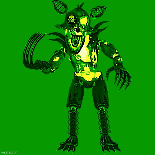 Radioactive Grim Foxy | image tagged in radioactive grim foxy | made w/ Imgflip meme maker