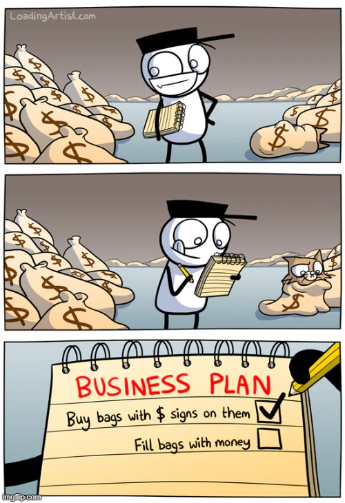 image tagged in comics,business,bruh | made w/ Imgflip meme maker