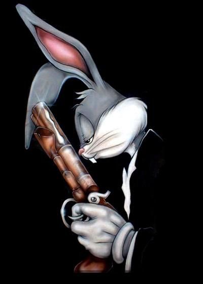 Bugs bunny holding gun Blank Meme Template