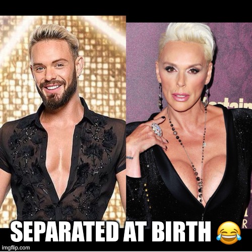 Separated at Birth | SEPARATED AT BIRTH 😂 | image tagged in strictly come dancing,john waite,brigitte nielsen,funny memes,strictly,separated at birth | made w/ Imgflip meme maker