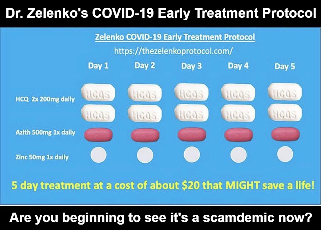Dr. Zelenko's COVID-19 Early Treatment Protocol | Dr. Zelenko's COVID-19 Early Treatment Protocol; Are you beginning to see it's a scamdemic now? | image tagged in dr zelenko,scamdemic,plandemic,hoax,coronahoax,99 percent survivable | made w/ Imgflip meme maker