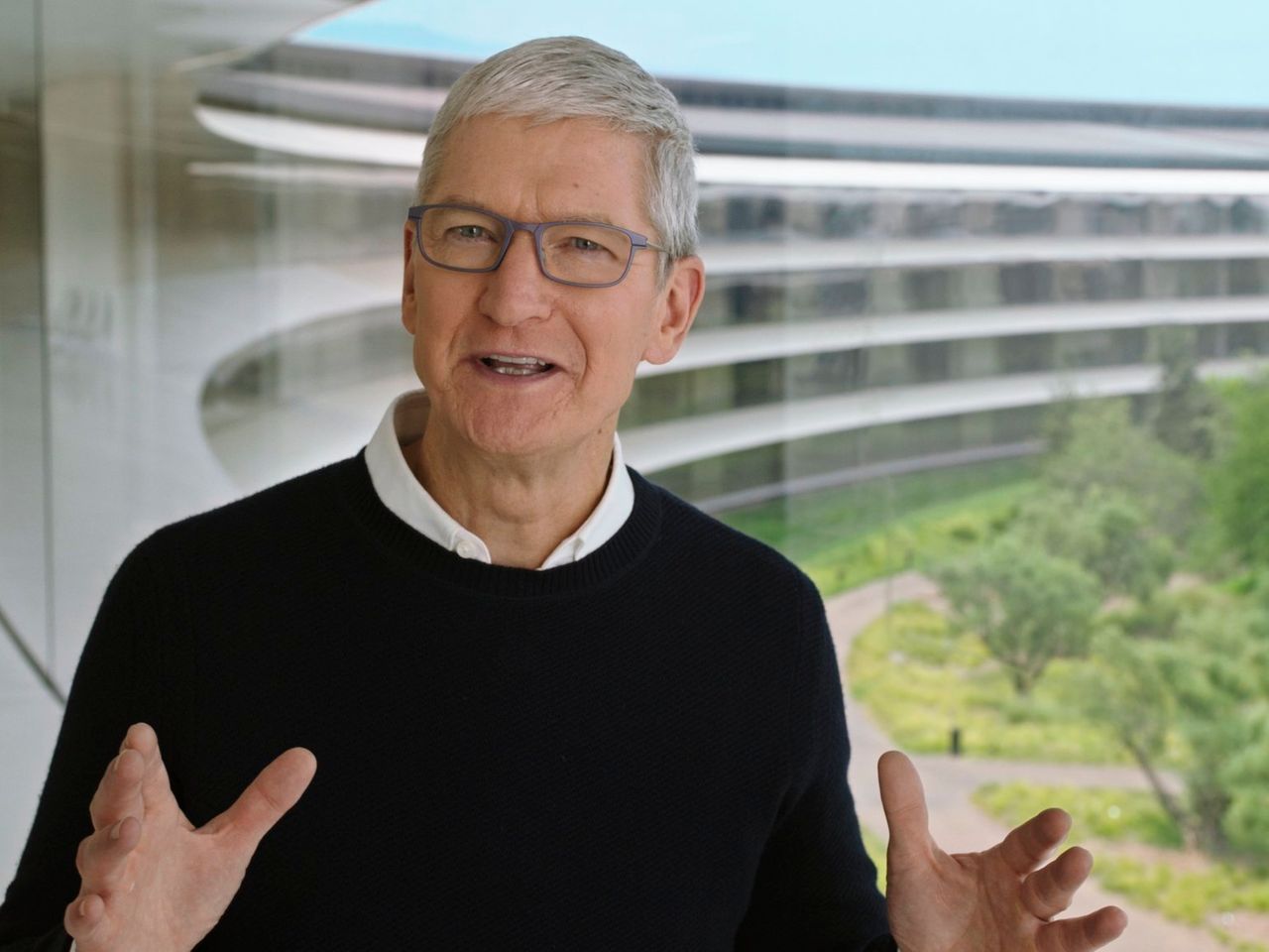 High Quality Tim Cook Presenting a Product Blank Meme Template