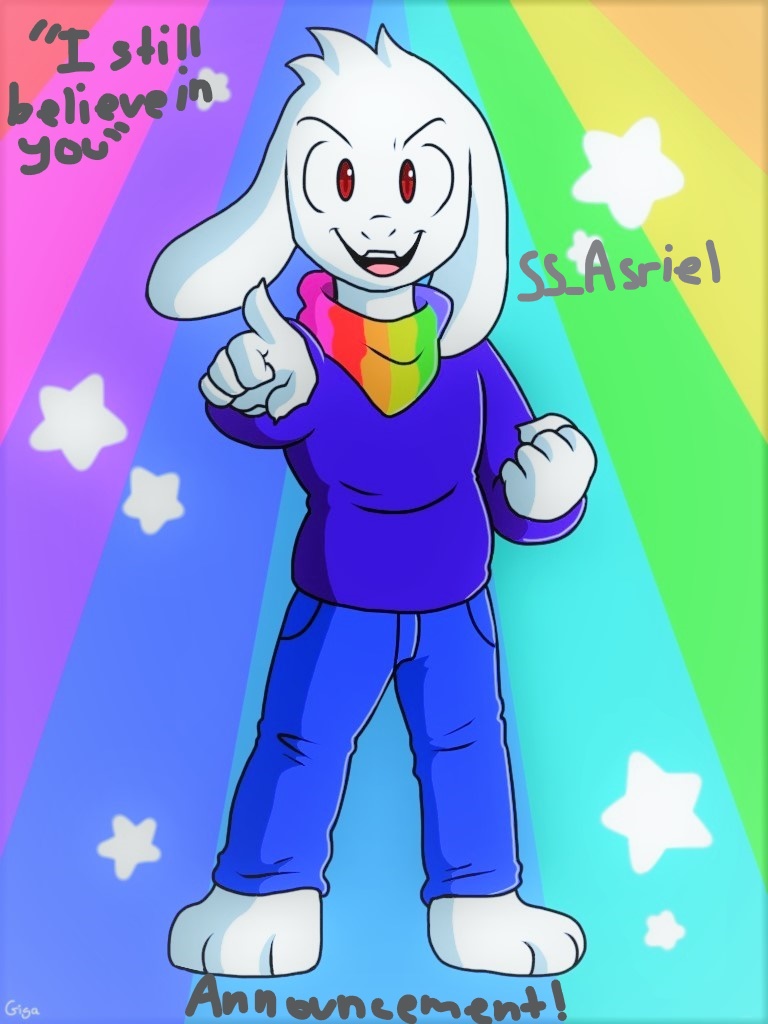 SS_Asriel_Dreemurr Announcement Template v2 (name) Blank Meme Template