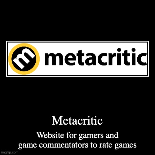 Metacritic | image tagged in demotivationals,metacritic | made w/ Imgflip demotivational maker