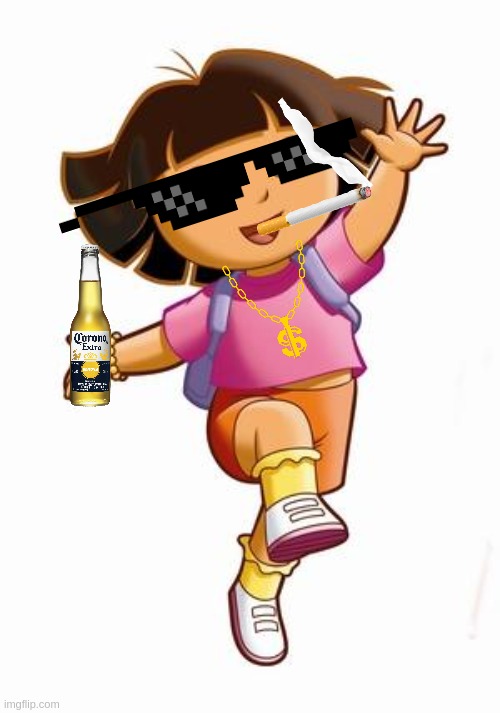 Dora The Hood Explorer | image tagged in dora the explorer,gangsta,hood,ghetto | made w/ Imgflip meme maker