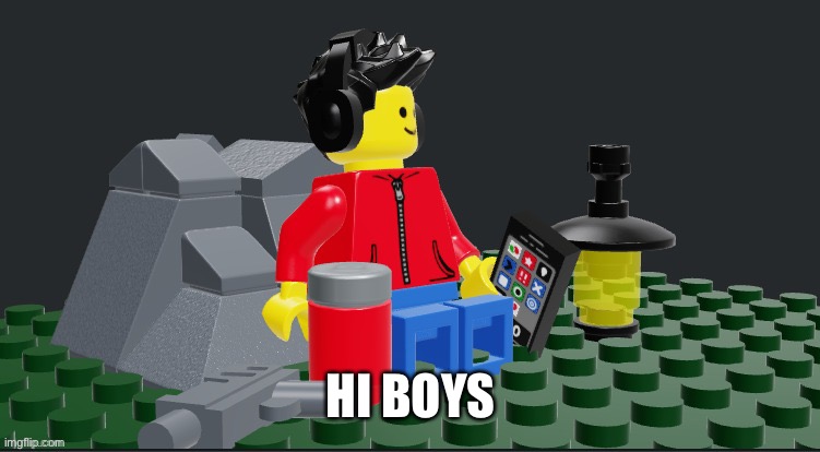 Lofi Winston lel | HI BOYS | image tagged in lofi winston lel | made w/ Imgflip meme maker