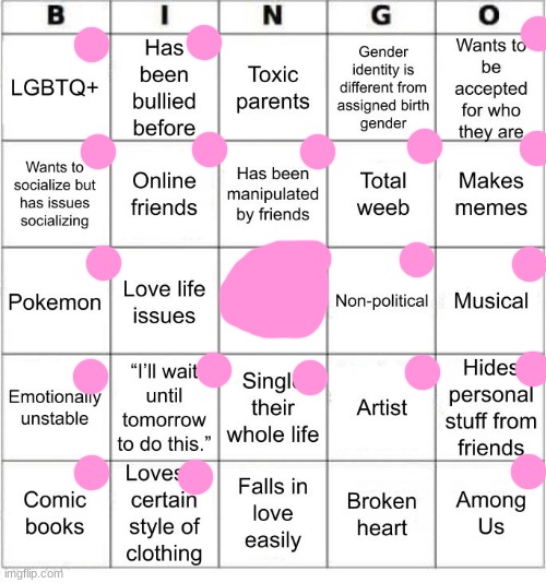 i has arisen once again :) | image tagged in jer-sama's bingo | made w/ Imgflip meme maker