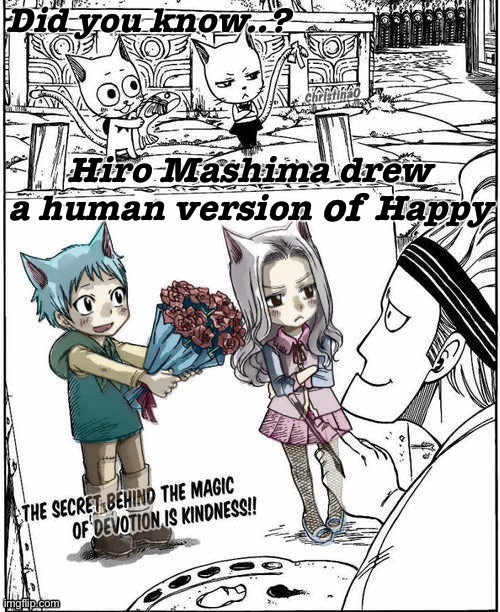 Fairy Tail Happy Human Form Official by Hiro Mashima | of | image tagged in fairy tail,happy fairy tail,did you know,carla fairy tail,hiro mashima,manga | made w/ Imgflip meme maker