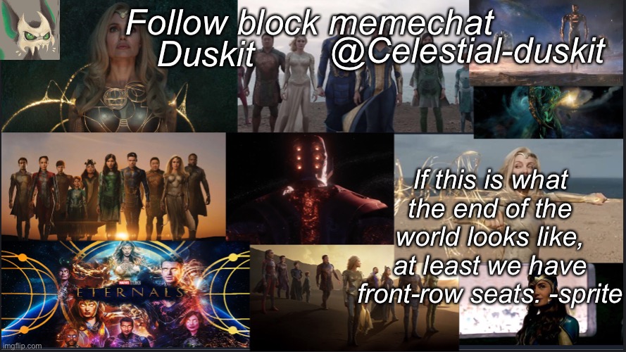 Duskit’s eternals temp Blank Meme Template