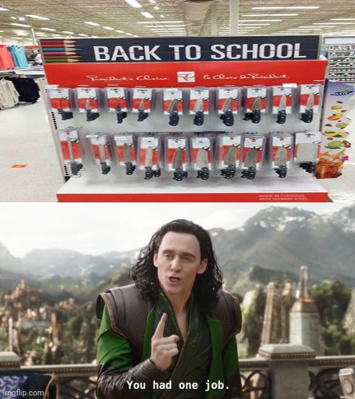 You had one job | image tagged in you had one job just the one,back to school | made w/ Imgflip meme maker