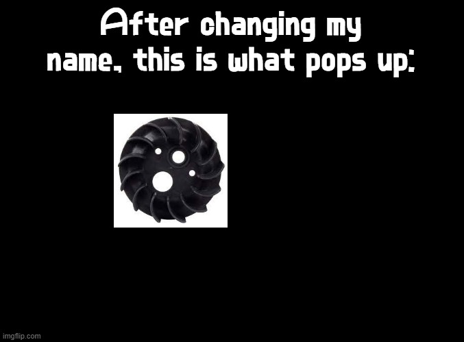 lol | After changing my name, this is what pops up: | image tagged in blank black,google images | made w/ Imgflip meme maker