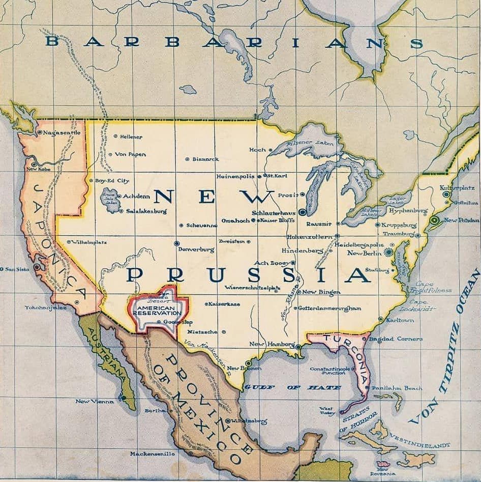 High Quality 1916 Propaganda Map Created by Allies Blank Meme Template