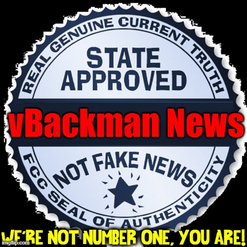 vBackman News WE'RE NOT NUMBER ONE, YOU ARE! | made w/ Imgflip meme maker