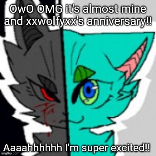 Aaaaaaahhhh just 5 more days :,) | image tagged in furry,love,anniversary | made w/ Imgflip meme maker