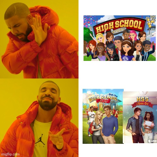 Choices Players Nowadays | image tagged in memes,drake hotline bling,high school story,playchoices,choicesgame,choices stories you play | made w/ Imgflip meme maker