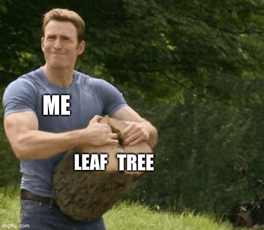 Captain America Wood | LEAF TREE ME | image tagged in captain america wood | made w/ Imgflip meme maker