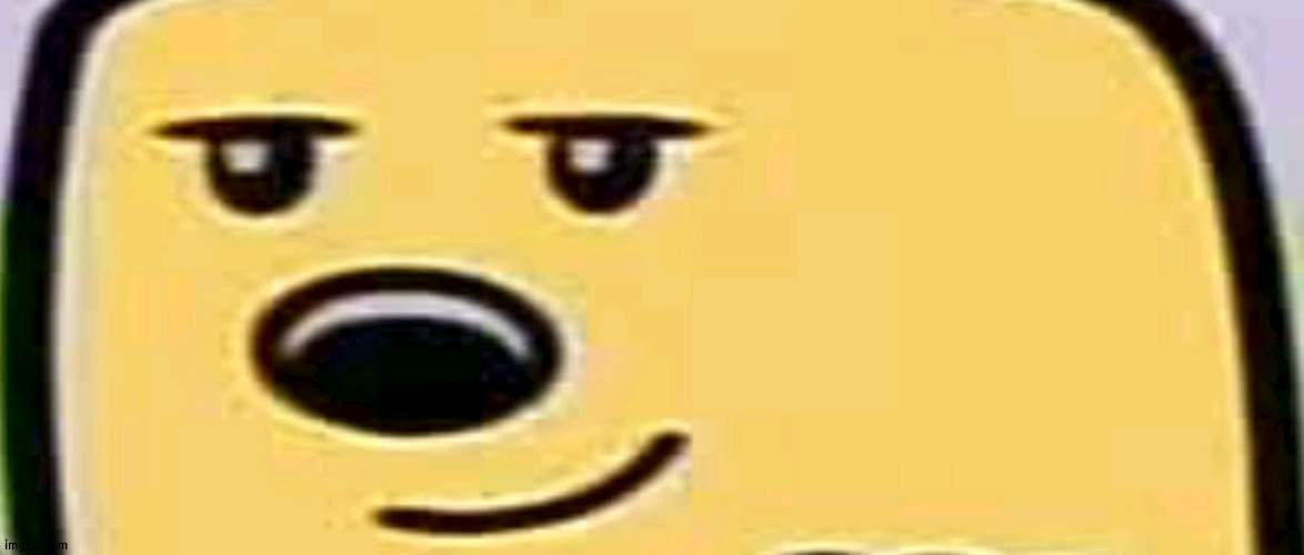 S m u g | image tagged in wubbzy smug | made w/ Imgflip meme maker