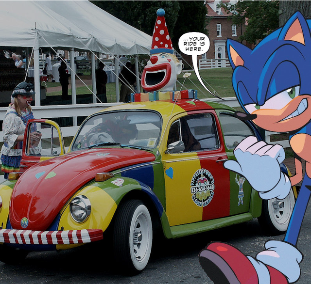 High Quality sonic clown car Blank Meme Template
