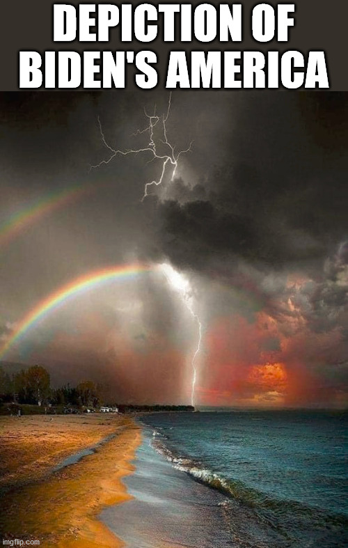 It is chaotic and very messy | DEPICTION OF BIDEN'S AMERICA | image tagged in political meme | made w/ Imgflip meme maker